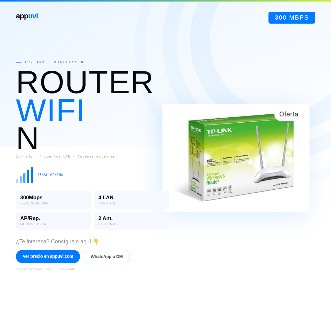Router Inalámbrico N a 300Mbps